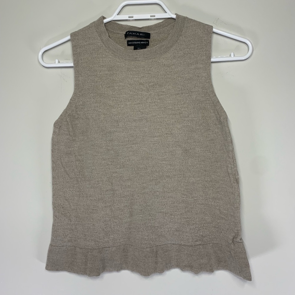 Tahari 100% Extrafine Merino Wool Sleeveless